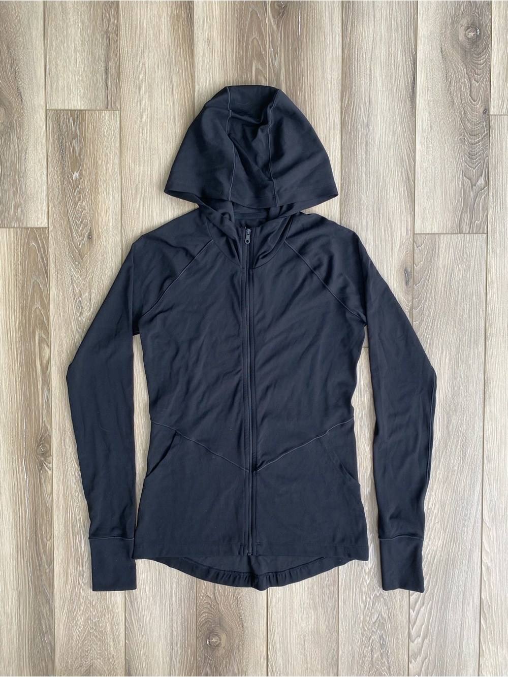 Offline by Aerie Black Athletic Lightweight Full Zip Hooded Jacket Size XS